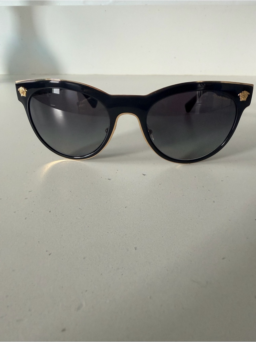 Versace Black Sunglasses with Gold Trim